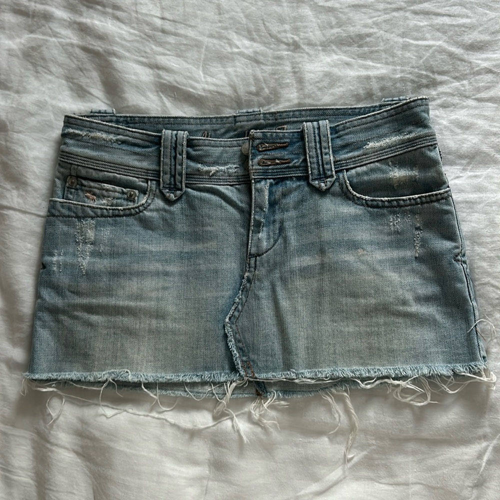 Mini denim skirt